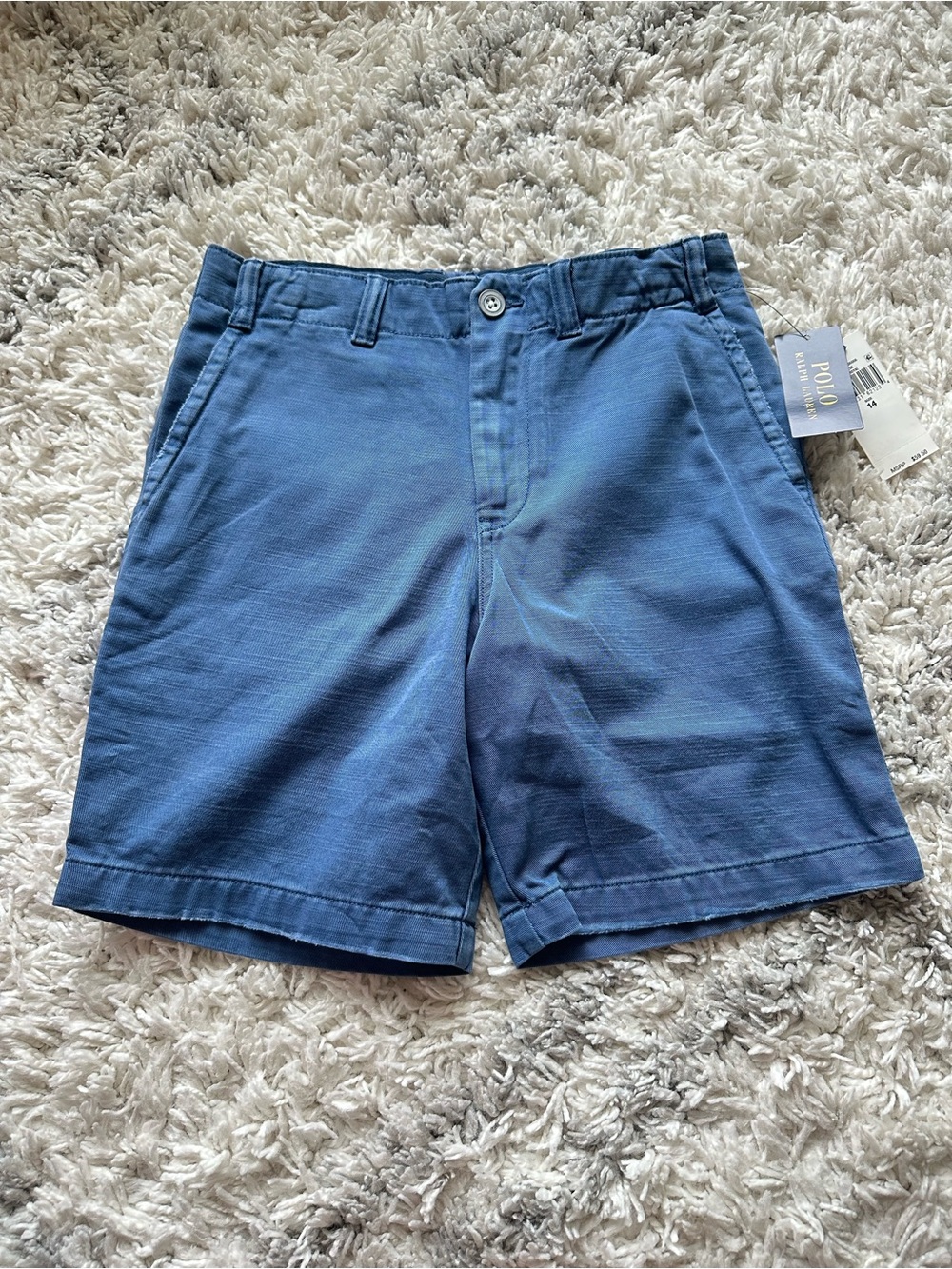 Polo Ralph Lauren Boys big kids Chino Shorts Size 14 Cotton Twill Flat Front